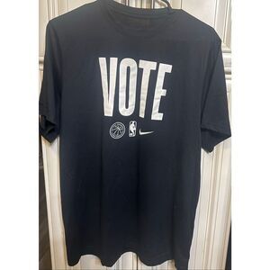 Nike Men's Dri-Fit NBA Team Issued Vote Short Sleeve T-Shirt Black Size Large
